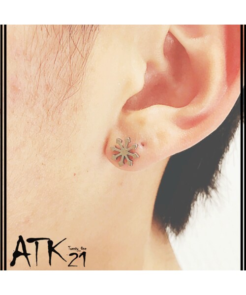 no brand（ノーブランド）の「両耳用（2点セット）雪の結晶 冬 スノー