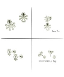 no brand（ノーブランド）の「両耳用（2点セット）雪の結晶 冬 スノー