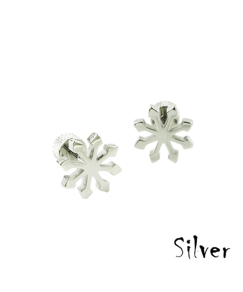 no brand（ノーブランド）の「両耳用（2点セット）雪の結晶 冬 スノー