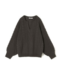 GRL | ケーブル編みキーネックニットトップス(ニット/セーター)
