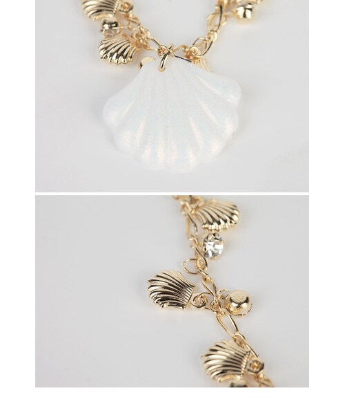 STYLENANDA（スタイルナンダ）の「貝モチーフゴールドブレスレット（その他・レディース・ホワイト・フリーサイズ）」の8枚目の写真