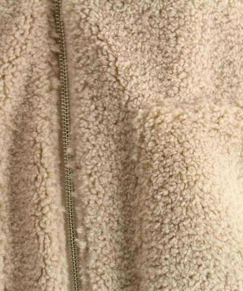 OZOC（オゾック）の「ノーカラーボアブルゾン（ジャケット/アウター・レディース・アイボリー(004)/キャメル(041)/ナチュラル(050)・38(M)）」の14枚目の写真