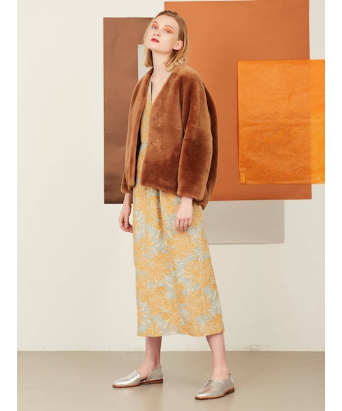 ELENDEEK（エレンディーク）の「JACQUARD COCOON OP（ワンピース