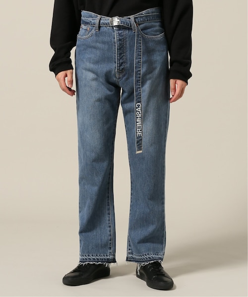 doublet CASHMERE DENIM BOOT-CUT PANTS