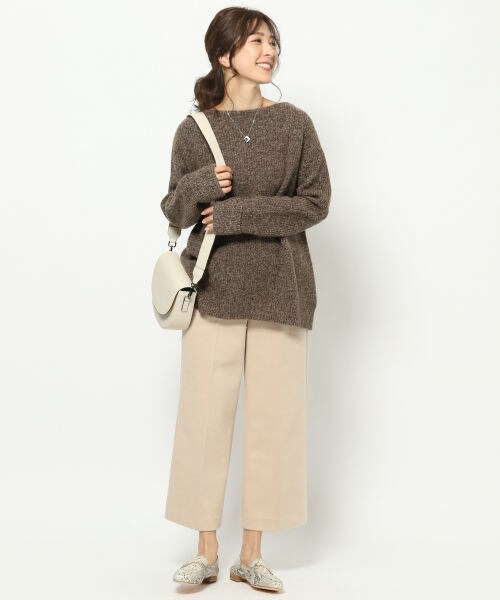 BARNYARDSTORM（バンヤードストーム）の「ニットスウェードパンツ（パンツ・ブラック/エクリュ/グリーン）」の2枚目の写真