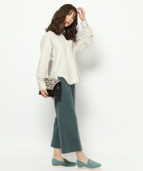 BARNYARDSTORM（バンヤードストーム）の「ニットスウェードパンツ（パンツ・ブラック/エクリュ/グリーン）」の16枚目の写真