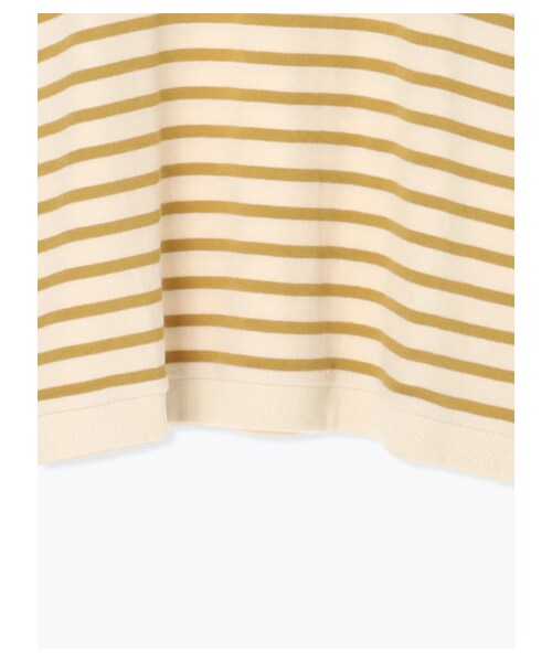 Samansa Mos2（サマンサ モスモス）の「スムースボーダービッグプルオーバー（トップス・オフホワイト/ブラック/マスタード/ミント・F）」の5枚目の写真