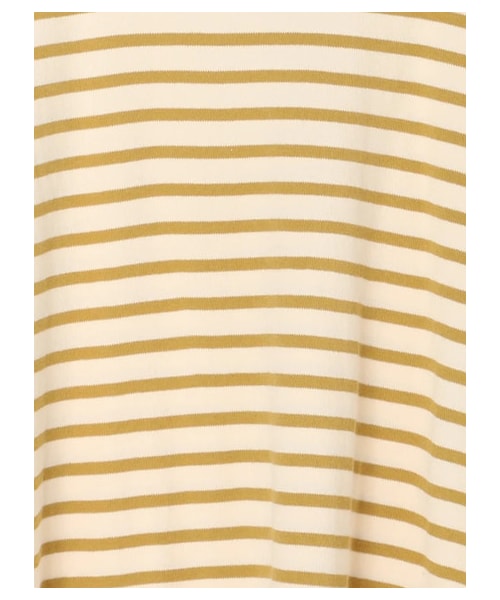 Samansa Mos2（サマンサ モスモス）の「スムースボーダービッグプルオーバー（トップス・オフホワイト/ブラック/マスタード/ミント・F）」の7枚目の写真