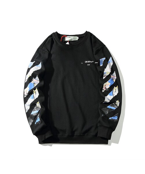 OFF WHITE オフホワイト 裏起毛 トレーナー ホワイト 白 XLサイズ / 天使 18ss 秋冬 新作 長袖 スウェット 新品 タグ付き Off-White オフホワイト スウェット Lサイズ 裏起毛 オフ