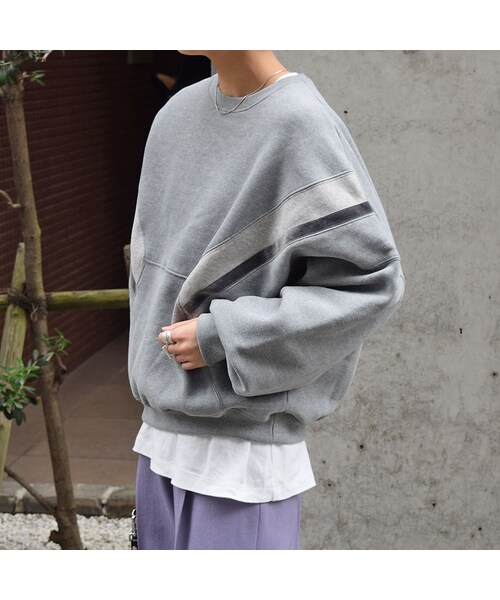 no brand（ノーブランド）の「ラインビッグスウェット裏起毛PO（スウェット・レディース・その他）」の3枚目の写真