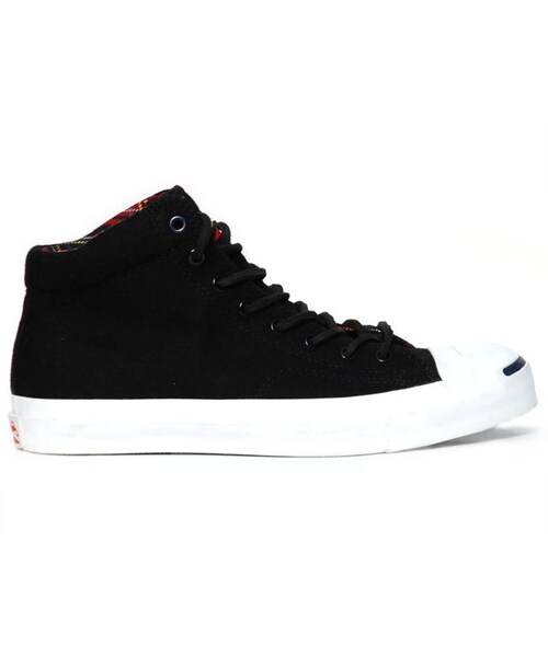 CONVERSE（コンバース）の「CONVERSE JACKPURCELL MID MELTON BLACK/CHECK（MID-CUT・メンズ・other・23.0cm/23.5cm/24.0cm/24.5cm/25.0cm/25.5cm/26.0cm/26.5cm/27.0cm/27.5cm/28.0cm/29.0cm/30.0cm）」の2枚目の写真