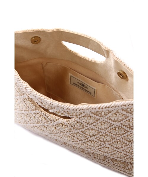 GRACE CONTINENTAL（グレースコンチネンタル）の「ビーズハンドバック（バッグ・レディース・キナリ/ブラック・F）」の5枚目の写真