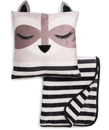 Under One Sky Raccoon Pillow & Blanket Set