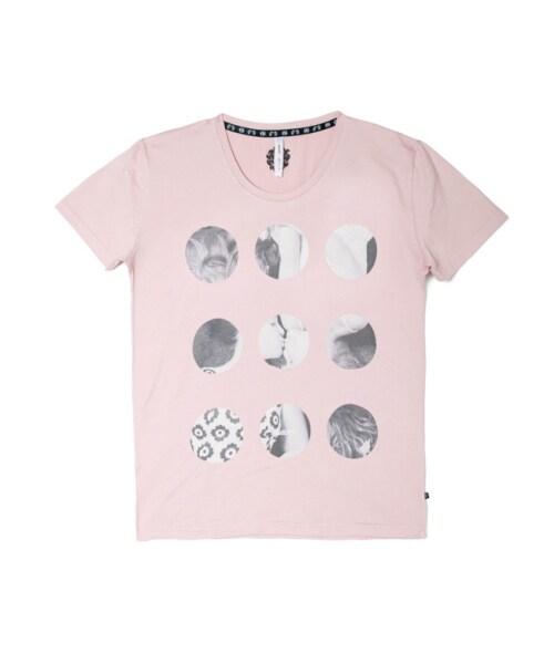 glamb（グラム）の「Dot clipping T（トップス・メンズ・White/Black/Moku gray/Pink・Size1/Size2/Size3/Size4）」の4枚目の写真