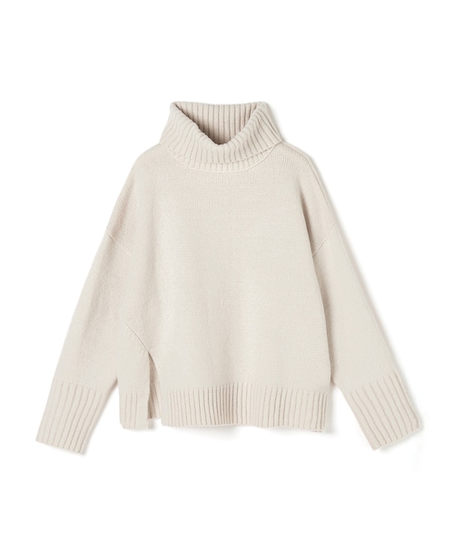 GRL（グレイル）の「タートルネックスリットニットトップス（ニット/セーター・レディース・グリーン/ベージュ/ブルー/パープル/アイボリー・F）」の2枚目の写真