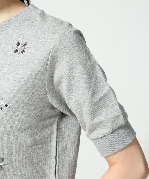 LOWRYS FARM(ローリーズファーム)の「インレイビジュープルオーバーショートスリーブ(トップス・レディース・オフ/グレー/ネイビー・M/L)」の7枚目の写真