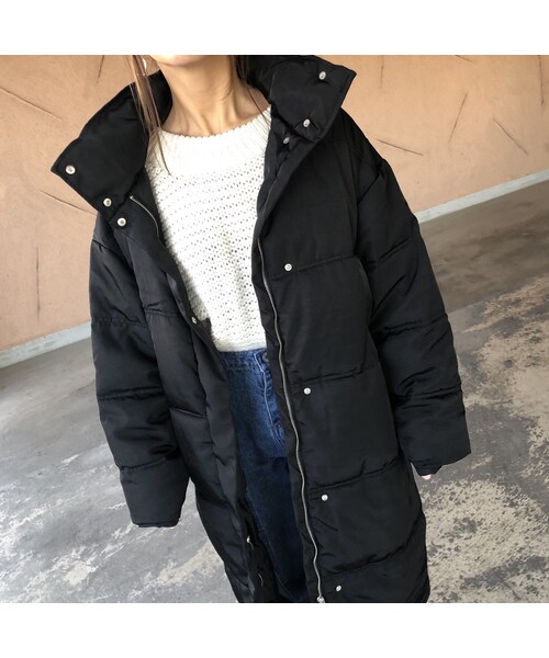 copine(コピン)の「1月9日再々入荷!大人カジュアル!スタンドカラー中綿ロングコート(ダウンジャケット/コート・レディース・その他)」の13枚目の写真