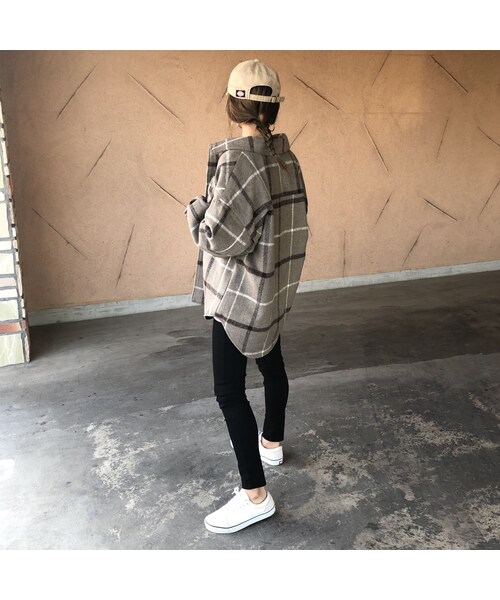 copine(コピン)の「1月8日再入荷!大人カジュアル!オーバーサイズチェック柄シャツジャケット(2color)(その他アウター・レディース・その他)」の9枚目の写真