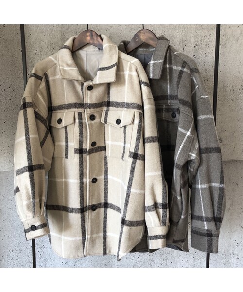 copine(コピン)の「1月8日再入荷!大人カジュアル!オーバーサイズチェック柄シャツジャケット(2color)(その他アウター・レディース・その他)」の15枚目の写真