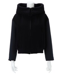 G.V.G.V. | MELTON AND SATIN HOODED BOMBER JACKET(ジャケット/アウター)