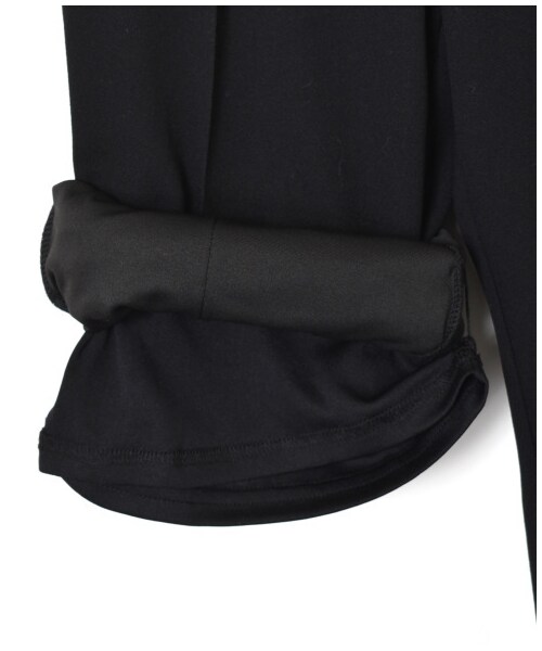 w closet（ダブルクローゼット）の「ツイルカットジョーゼット セミフレアパンツ（パンツ・レディース・アイボリー/ベージュピンク/キミドリ/グリーン/ブラック・FREE/23.5/24.5）」の17枚目の写真