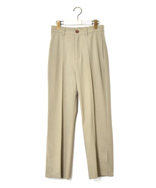 w closet（ダブルクローゼット）の「ツイルカットジョーゼット セミフレアパンツ（パンツ・レディース・アイボリー/ベージュピンク/キミドリ/グリーン/ブラック・FREE/23.5/24.5）」の2枚目の写真