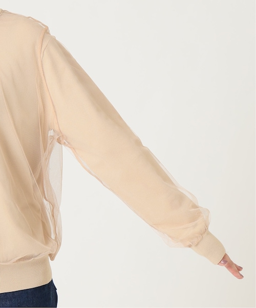 2024年☆スピックアンドスパン　スパンコールチュール　Tシャツ　2way Spick & Span (スピックアンドスパン) スパンコールチュール*T