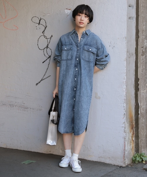 PAGEBOY（ページボーイ）の「ケミカルデニムシャツワンピース（）」 - WEAR