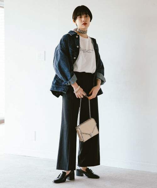 PAGEBOY（ページボーイ）の「ヴィンテージコモンスカーフ（ファッション雑貨・ブラック/ベージュ）」の5枚目の写真