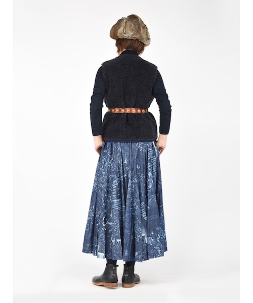 45R（フォーティファイブアール）の「ワンダーランドプリントのスカート（インディゴ）（その他・その他）」の4枚目の写真