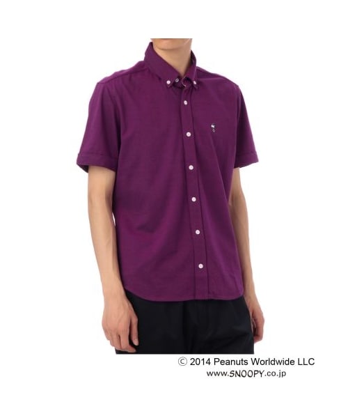 TAKEO KIKUCHI（タケオキクチ）の「PEANUTS×TAKEO KIKUCHIオリジナルポロシャツ（ポロシャツ・メンズ・パープル系/ホワイト/ブラウン/ネイビー系・M/L/LL/3L）」の5枚目の写真