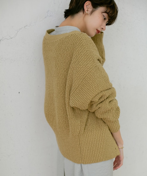 TAN スリーブ カーディガン ベージュ 中古・古着通販】FRAMeWORK (フレームワーク) Merino Wool ロングV