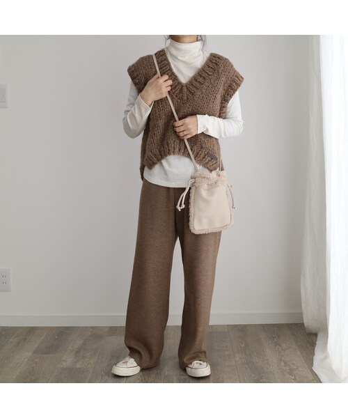 no brand（ノーブランド）の「ハンドニットショートベスト（ベスト・レディース・その他）」の9枚目の写真