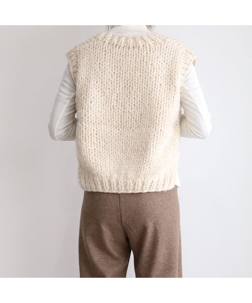 no brand（ノーブランド）の「ハンドニットショートベスト（ベスト・レディース・その他）」の5枚目の写真