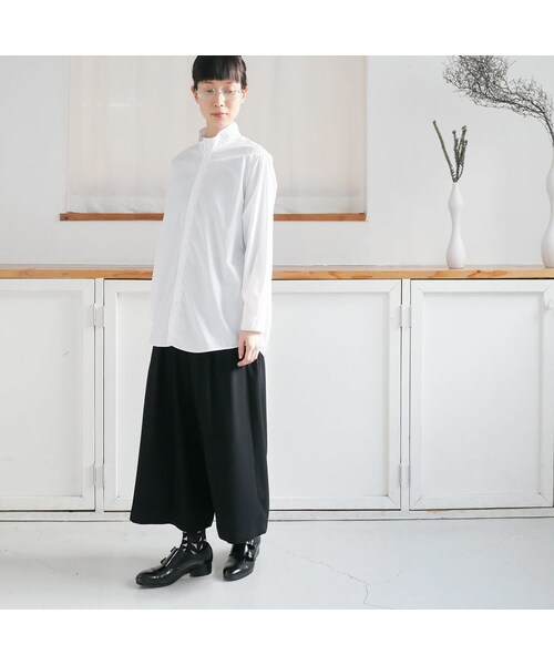 NO CONTROL AIR（ノーコントロールエアー）の「NO CONTROL AIR ｜ノーコントロールエアー｜ライトタイプライターハイネックシャツ｜WHITE｜A9-NC014SF（シャツ/ブラウス・レディース・その他）」の7枚目の写真