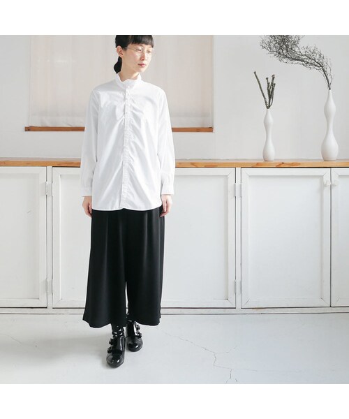 NO CONTROL AIR（ノーコントロールエアー）の「NO CONTROL AIR ｜ノーコントロールエアー｜ライトタイプライターハイネックシャツ｜WHITE｜A9-NC014SF（シャツ/ブラウス・レディース・その他）」の6枚目の写真