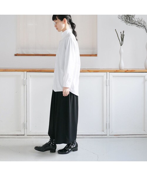 NO CONTROL AIR（ノーコントロールエアー）の「NO CONTROL AIR ｜ノーコントロールエアー｜ライトタイプライターハイネックシャツ｜WHITE｜A9-NC014SF（シャツ/ブラウス・レディース・その他）」の8枚目の写真