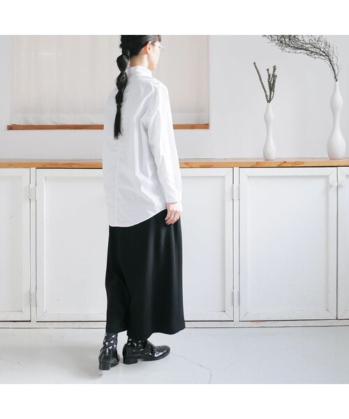 NO CONTROL AIR（ノーコントロールエアー）の「NO CONTROL AIR ｜ノーコントロールエアー｜ライトタイプライターハイネックシャツ｜WHITE｜A9-NC014SF（シャツ/ブラウス・レディース・その他）」の9枚目の写真