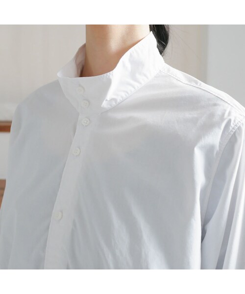 NO CONTROL AIR（ノーコントロールエアー）の「NO CONTROL AIR ｜ノーコントロールエアー｜ライトタイプライターハイネックシャツ｜WHITE｜A9-NC014SF（シャツ/ブラウス・レディース・その他）」の12枚目の写真