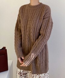 DHOLIC | ルーズツイストラインニット(ニット/セーター)