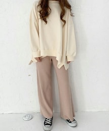 chocomee | ワイドリブニットパンツ(その他パンツ)