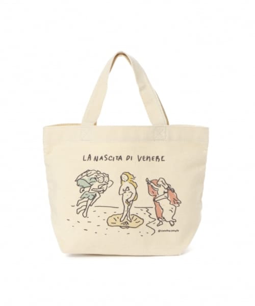 ラストサマーセール未使用保管品☆刺繍入りロゴ☆レオナールフード付きオールインワン LAKOLE（ラコレ）の「オリジナル名作プリントランチトートバッグ