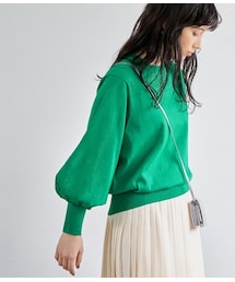 ADAM ET ROPE' | LINEN混シアーギャザープルオーバー(トップス)