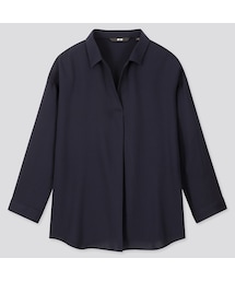 UNIQLO | レーヨンスキッパーブラウス（7分袖）(シャツ/ブラウス)