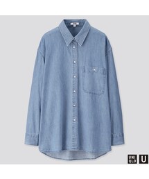 UNIQLO | デニムオーバーサイズシャツ（長袖）(シャツ/ブラウス)