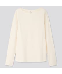 UNIQLO | リブボートネックT（長袖）(Tシャツ/カットソー)