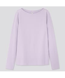 UNIQLO | リブボートネックT（長袖）(Tシャツ/カットソー)