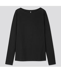 UNIQLO | リブボートネックT（長袖）(Tシャツ/カットソー)