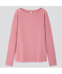 UNIQLO | リブボートネックT（長袖）(Tシャツ/カットソー)
