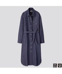 UNIQLO | デニムシャツワンピース（長袖）(ワンピース)